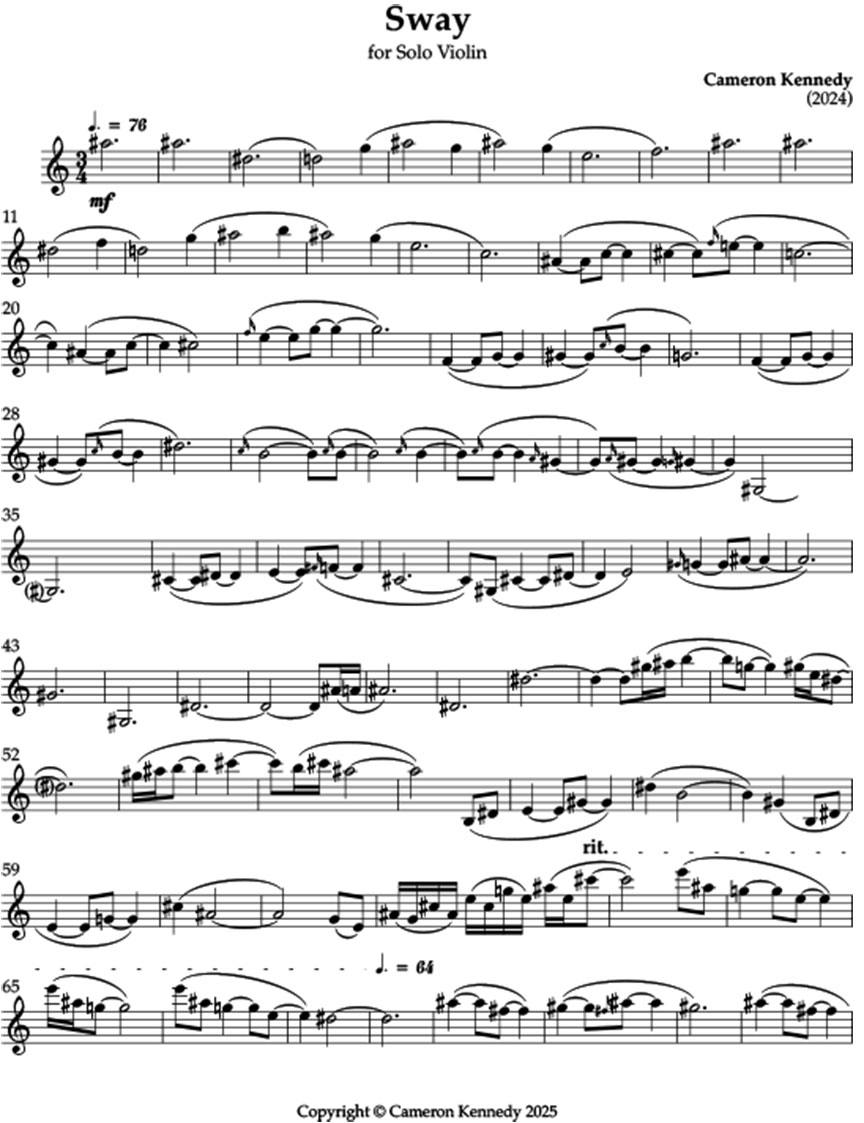Sway- Violin Solo by Cameron Kennedy